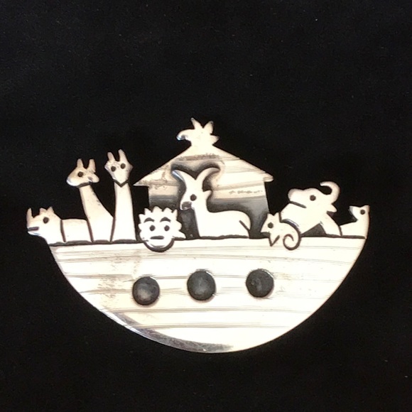 Jewelry - Artisan Sterling Silver Noah’s Ark Pin Brooch
